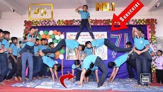 Parishram School Madhavpur Students Performing #Pyramid on Republic day 2020