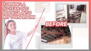 ROOM RENOVATION VLOG (TURNING A 50-YEAR-OLD BODEGA INTO MY ROOM!! PURO ANAY 