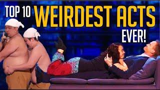 Top 10 WEIRDEST ACTS EVER on America's Got Talent! 