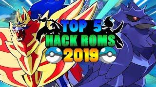 TOP 5 HACK ROMS DE 2019 COM GALAR FORM,MEGA EVOLUÇÃO,Z MOVE, E HISTORIA NOVA!!!