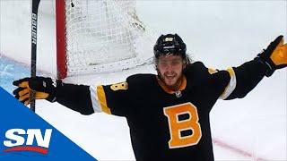 David Pastrnak Celebrates After Scoring Demoralizing Goal On Carey Price