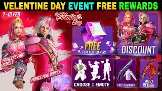 Free Fire Valentine Day Events 2022 | free fire new event | valentine emote event free fire 2022