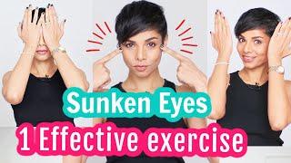 1 Effective FACE YOGA EXERCISE To Fix HOLLOW, SUNKEN EYES/ Face yoga with Blush With Me-Parmita