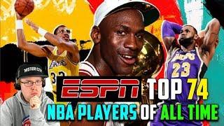 Reacting To ESPN Top 74 NBA Players Of All Time List