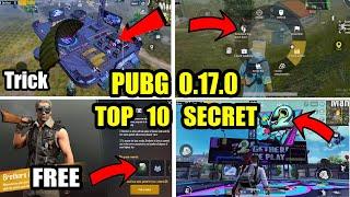 PUBG Mobile 0.17.0 Update Top 10 New Secret Features ? Pubg New Tips And Trick ?