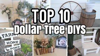 Top 10 Dollar Tree DIYS | Best Farmhouse Dollar Tree DIYs | Farmhouse Home Decor