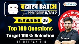 10:15 AM - RRB Group D/CBT-2 2020-21 | Reasoning by Deepak Tirthyani | Top 100 Questions