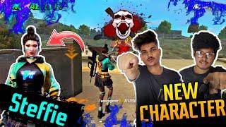 PLAYING WITH NEW CHARACTER STEFFIE || BEST ABILITY || ADVANCED SERVER LIVE REACTION || FREE FIRE