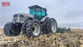 WHITE 6215 TRACTOR Chisel Plowing in the Snow