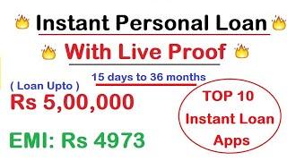 Instant Personal loan with Live Proof || Top 10 Loan Apps working in Lockdown with Payment Proof ||