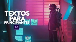 Textos Lo que todo principiante debe saber After Effects