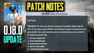 NEW 0.18.1 UPDATE PATCH NOTES PUBG MOBILE LITE