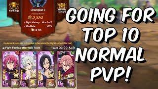 Going For Top 10 Normal PVP with Merlin Elizabeth Control! - Seven Deadly Sins: Grand Cross Global