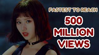 fastest k-pop groups mvs to reach 500 million views