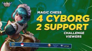 TOP GLOBAL 1 MAGIC CHESS. 4 CYBORG + 3 WEAPON MASTER + 2 SUPPORT. Request viewer pas lagi live