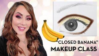 The "Closed Banana" Makeup Class - techniques to make eyes larger & using lipsticks as eye bases