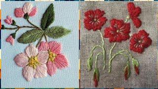Top Stylish Hand Embroidery Flowers Designs