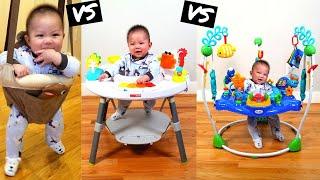 Baby Jumpers Review - Evenflo ExerSaucer Door Jumper, Skip Hop Activity Center, & Baby Einstein