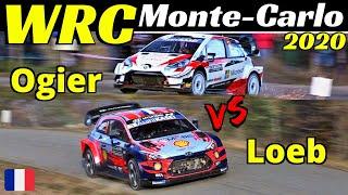 WRC Rallye Monte-Carlo 2020 - Sébastien Ogier vs Sébastien Loeb 15x World Champion Comparison, EPIC!