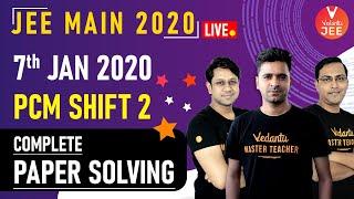 JEE Mains 2020 Question Paper Solving (7th JAN 2020 Shift-2) 