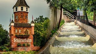 Hillside Tube Chute - Strange River Water Slide at Schlitterbahn New Braunfels