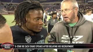 Zach Evans updates his recruitment after delaying his decision