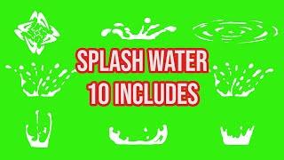 Top 10 || Splash Water Green Screen Motion Pack || by Green Pedia