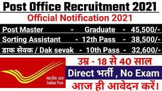 post office recruitment 2021, new vacancy 2021,anganwadi, sarkari naukri, post office vacancy 2021