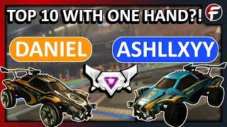 The Player Who Got Top 10 With One Hand | Daniel vs Ashllxyy | Rocket League 1v1