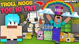 Gumball Thử thách troll noob bằng Top 10 TNT 7 sắc cầu vòng trong minecraft