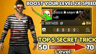#Free Fire Boost Your Free Fire Level 2X Speed Top 5 Secret Tips To Increase Level [ Hindi ]