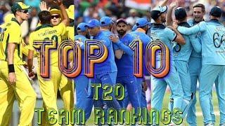 T20 team rankings 2020 - top 10 teams in ICC T20 ranking 2020 | Latest ICC T20 ranking 2020