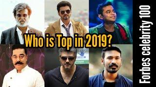 Top 2019 Forbes celebrity 100 | Tamil Industry celebrities list