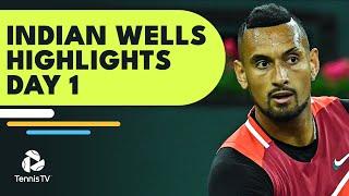 Kyrgios Faces Baez; Korda Battles Kokkinakis, Musetti in Action | Indian Wells 2022 Day 1 Highlights