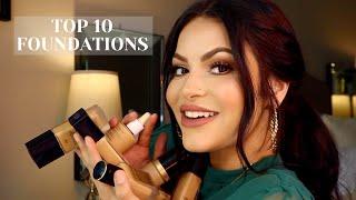 MY TOP 10 FOUNDATIONS | Drug Store + High End