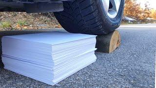 Crushing Crunchy & Soft Things by Car! EXPERIMENT CAR vs 1000 Sheets of Paper