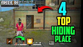 TOP 4 HIDING PLACE IN FREE FIRE | GO HEROIC FAST