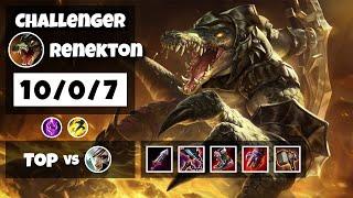 Renekton vs Riven BR Challenger TOP (10/0/7) - v11.18