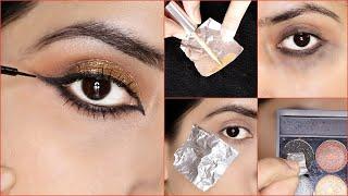 #7 NEW & CLEVER Eye Makeup Hacks जो आपने पहले कभी ना सुना होगा | काजल को फैलने से कैसे बचाएं ?#HACKS