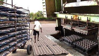 Top Egg Trays making Machine Videos Factory Using Waste Paper | Semi Auto Egg Cartoon making / SSII