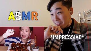 Korean boy reacts to CRINGE ASMR