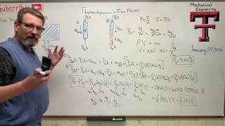 Thermo: Lesson 8 - Flow Meter Manometer Orifice Example Problem