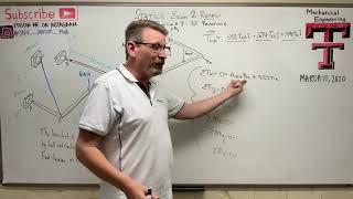 Statics: Exam 2 Review Prob. 3, 3D Reaction Example...Hard One!