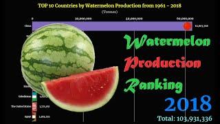 Watermelon Production Ranking | TOP 10 Country from 1961 to 2018