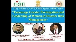 Webinar on "PM's 10 Point Agenda on DRR"