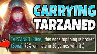 WTF?! I CARRIED TARZANED WITH SONA TOP STRATEGY! THIS IS SO BROKEN! - League of Legends