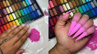 Doing My Nails With CHALK - Does It Really Work? - CHEAP NAIL HACK