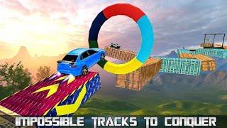 Game Play-Impossible Stunt Car Tracks 3D: Green Car Driving Stunts  Android GamePlay