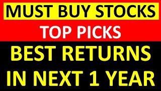 Must Buy Stocks Now For Best Profit In Next 1 Year - Best Multibagger Stocks 2021 India Latest NSE