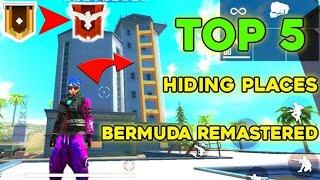 BERMUDA REMASTERED HIDDEN PLACE FREE FIRE TOP 10 SECRET HIDING PLACE IN FREE FIRE